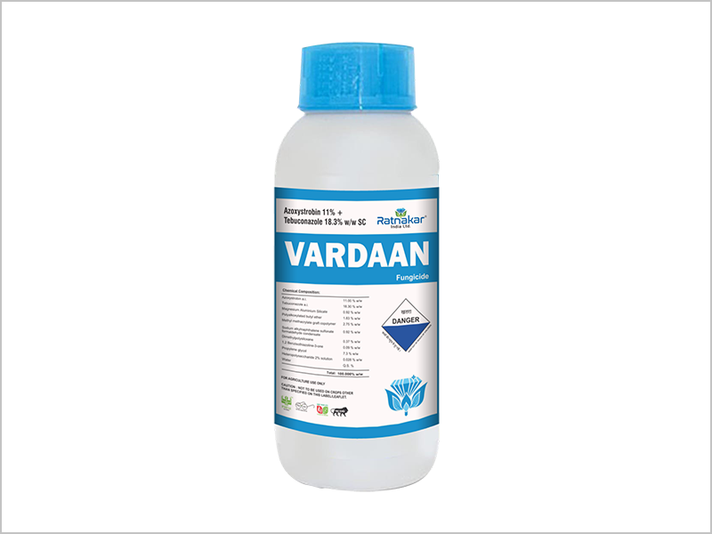 Manufacturer of Azoxystrobin 11% + Tebuconazole 18.3% SC in India